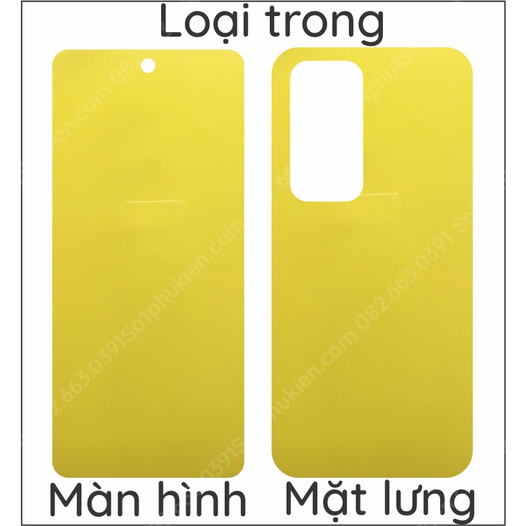 Dán PPF Xiaomi Redmi 10 loại nhám, bóng dành cho màn hình, mặt lưng, full lưng viền