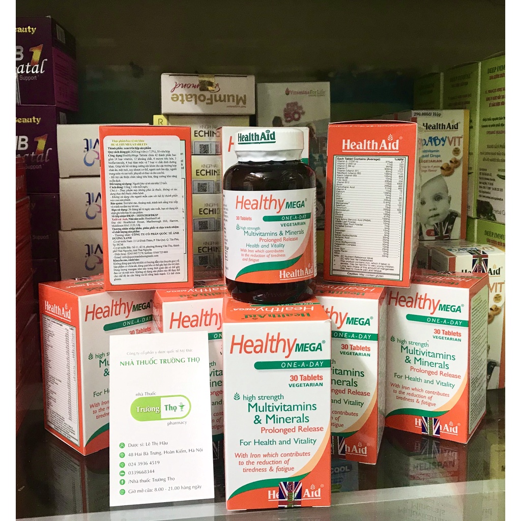 Viên Uống Vitamin Tổng Hợp HEALTHAID HEALTHY MEGA Lọ 30viên