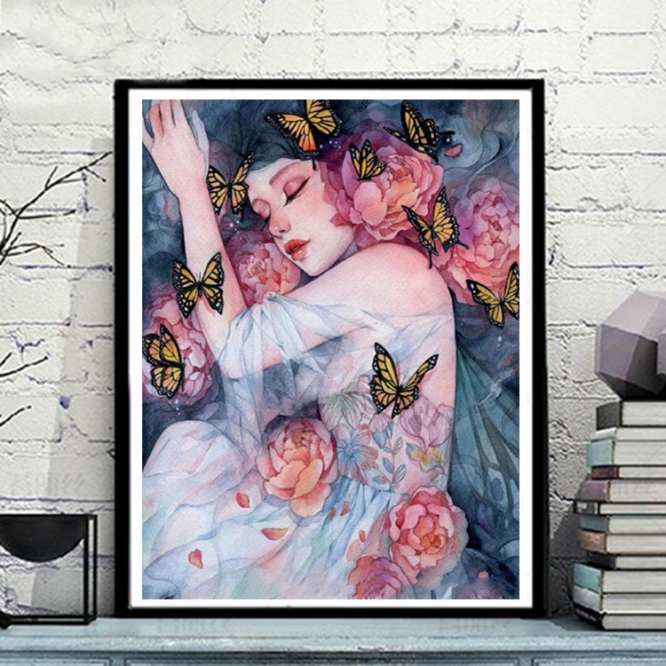 [Sẵn]Tranh Tô Màu Theo Số Anime Nàng Thơ - Tranh Sơn Dầu Số Hóa Cô Gái Thiên Thần | BigBuy360 - bigbuy360.vn