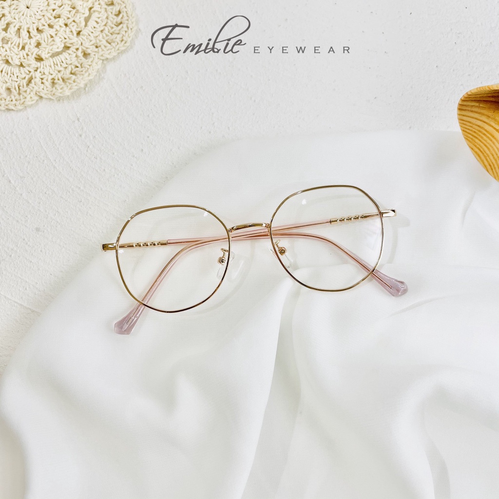 Gọng kính kim loại bầu tròn size nhỏ Emilie eyewear phụ kiện thời trang 5286