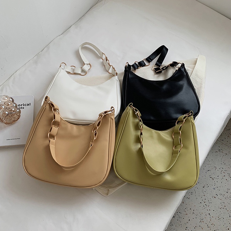 Túi Đeo Vai Màu Sắc Đơn Giản Phong Cách Anh Quốc Cho Nữ