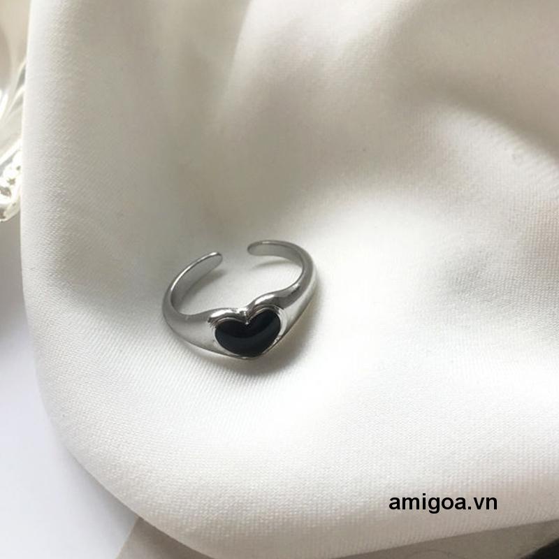 ✨✨màu bạc đơn giản mỏng khoét rỗng hình trái tim phụ kiện