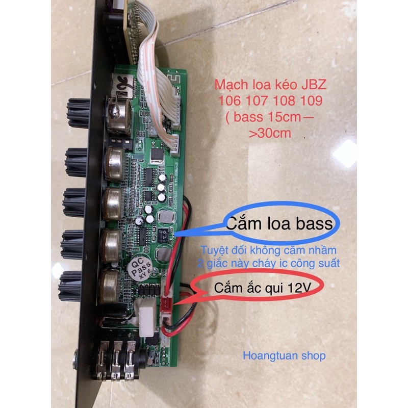 Bo mạch loa kéo Jbz 106 107 108 109 ( không bao gồm mạch mic)