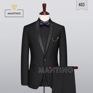 Bộ Vest đen ve bóng cao cấp