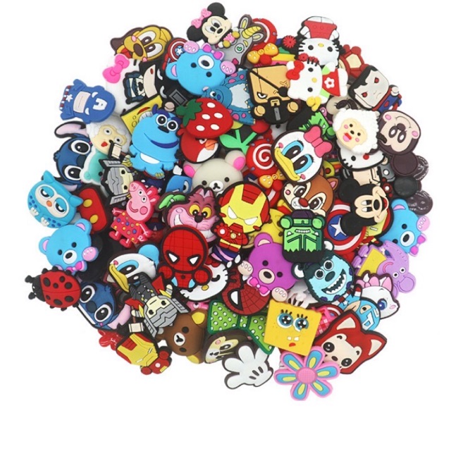 Sticker, Jibitz Gắn Dép Crocs, Dép Sục, Dép Cá Sấu
