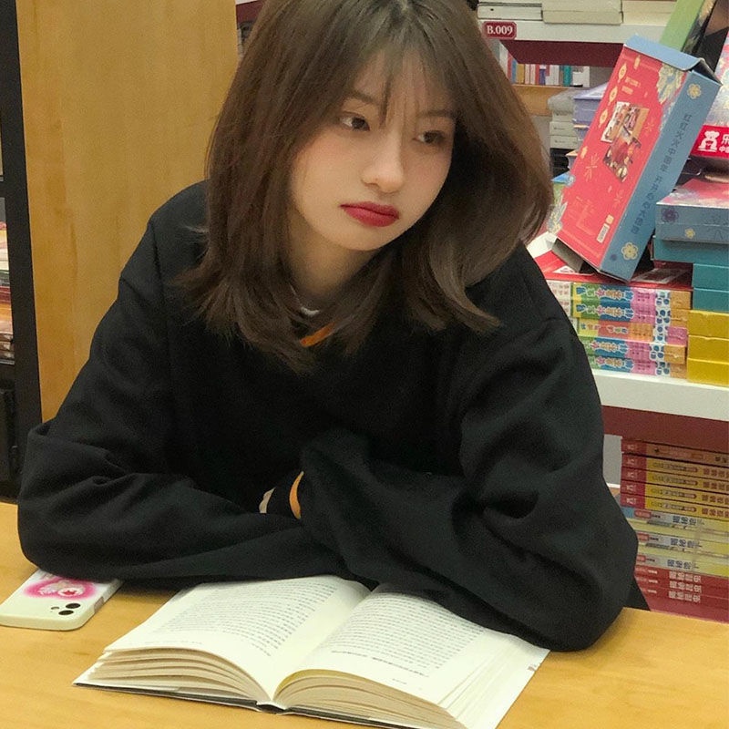 Áo sweater tay dài dáng rộng thời trang mùa thu cho nữ 2021 | BigBuy360 - bigbuy360.vn