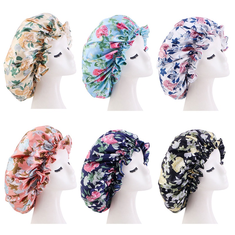 Mũ Trùm Đầu Khi Ngủ Bằng Satin Phong Cách Đồng Quê Cho Nữ