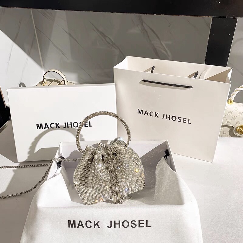 Túi đeo vai đeo chéo dây rút quai đính đá bing bling siêu hot 1062