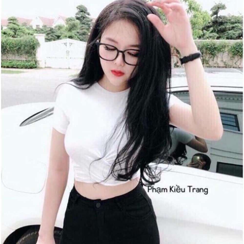 Áo Croptop Xoắn Bụng Cá Tính D&N