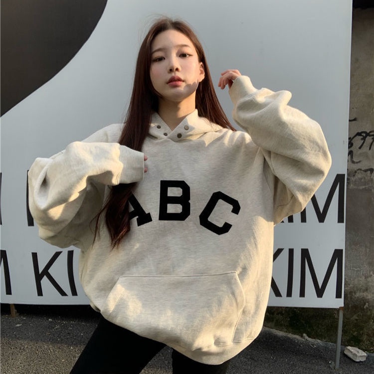 Áo hoodie bo gấu lót lông ABC (tTẶNG QUÀ) nam nữ phom rộng có mũ thu đông có BIG SIZE | BigBuy360 - bigbuy360.vn