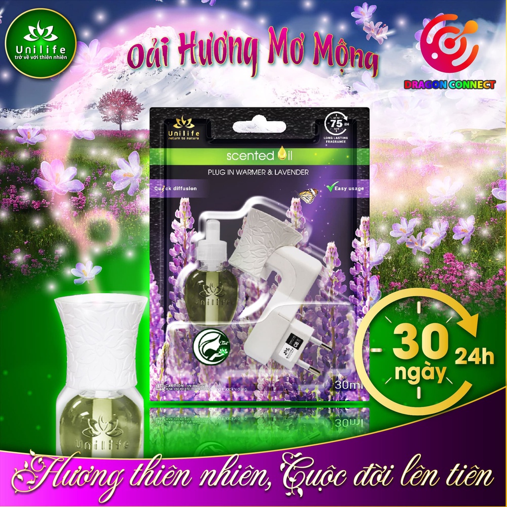 Máy xông tinh dầu Unilife nhiều mùi hương sang trọng, giúp đuổi muỗi hương thơm nhẹ nhàng
