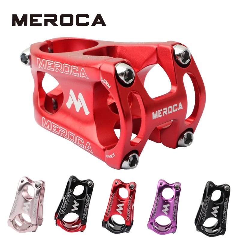 MEROCA Pô Tăng Xe Đạp Pô Tăng Ngắn Hợp Kim Nhôm CNC 31.8*50MM Pô Tăng Ghi Đông Xe Đạp Leo Núi MTB