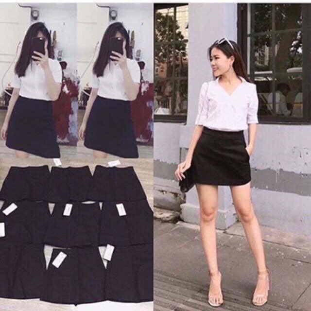 Chân váy chữ A chất umi hàng đẹp Hanna
