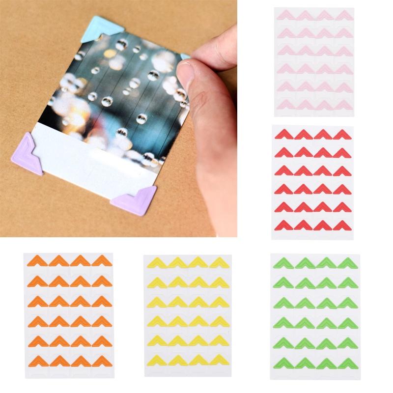 24pcs Photo Album Accessories Cartoon Paper DIY Album Corner Stickers Craft