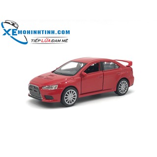HỘP XE MÔ HÌNH Mitsubishi Lancer Evolution WELLY 1:36 (Đỏ)
