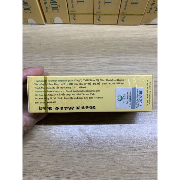 Combo 5 Tuýp #Kem_Bôi_Da_Thuần_Mộc_Thanh_Mộc_Hương 16g Chính Hãng