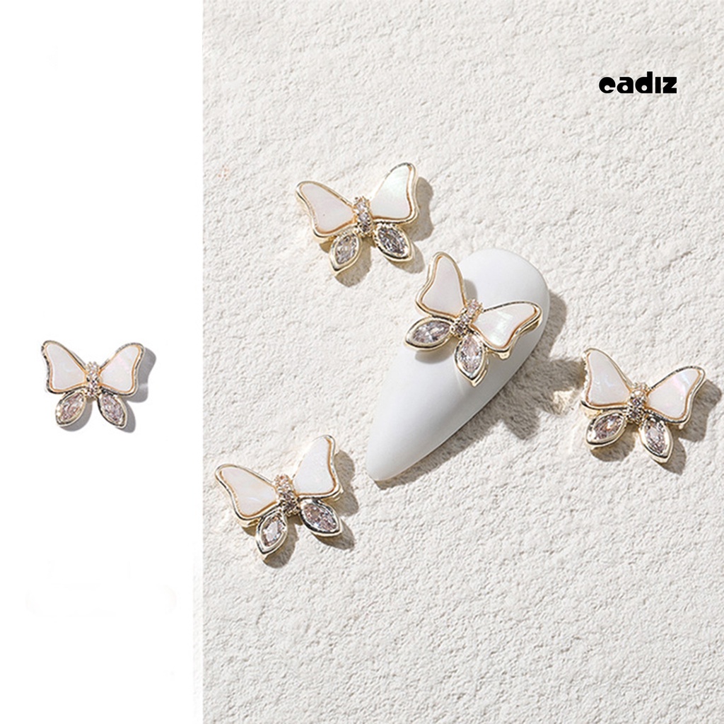 Set 2 Phụ Kiện Trang Trí Móng Hình Bướm 3D Lấp Lánh Không Bị Phai Màu Dành Cho Nữ