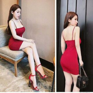 đầm body 2 dây sexy