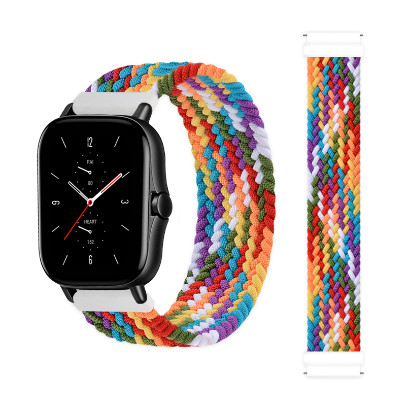 Dây Đeo Sợi Nylon Bện Co Giãn Cho Đồng Hồ Thông Minh Xiaomi Amazfit bip 3 / bip u pro / bip s Band Amazfit GTS 3 / 2 / 2e / 2Mini / GTS