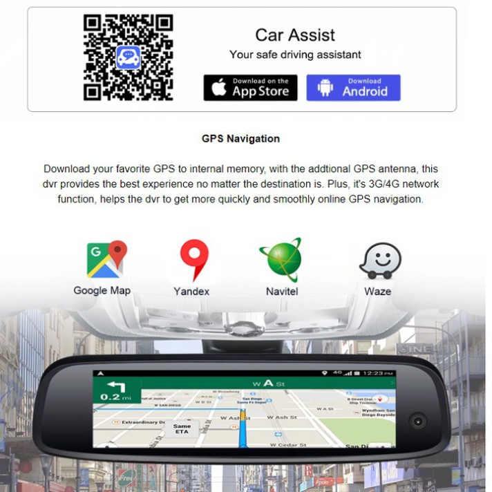 Sản Phẩm Camera hành trình cao cấp Phisung tích hợp 3 camera, 4G, Android, Wifi: Mã sản phẩm E09-3 | BigBuy360 - bigbuy360.vn