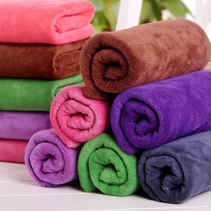 Khăn Microfiber đa năng mềm mịn DN2 LOẠI DẦY ĐẸP lau đầu tóc gội đầu salon lau tay lau xe lau kính 100% không sổ lông