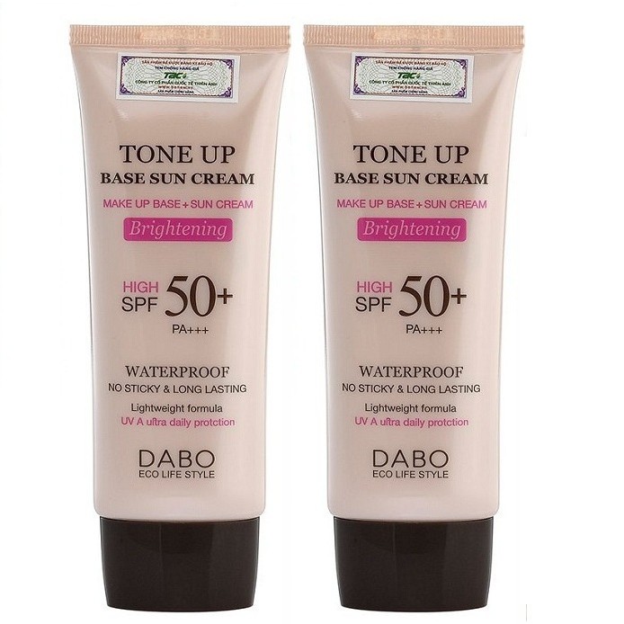 Bộ 2 Kem Chống Nắng Trắng Da và kiềm dâu DABO Tone Up Base Sun cream Cao Cấp Hàn Quốc ( 70ml)- Hàn Quốc Chính Hãng