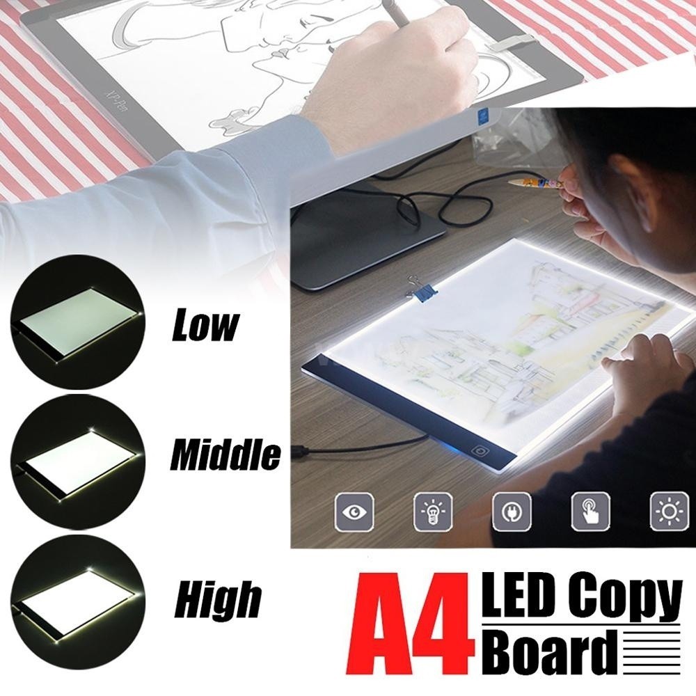 Bảng vẽ có đèn LED khổ A4 kèm cáp USB