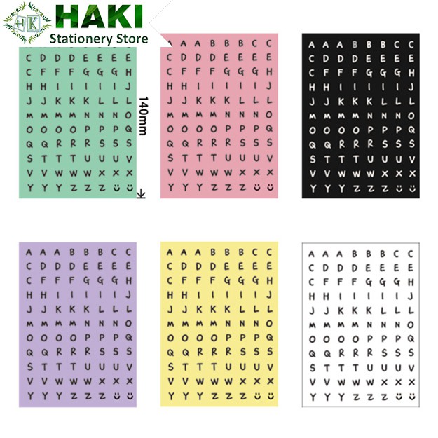 Sticker cute, hình dán sticker cute chữ số tiếng anh HAKI trang trí sổ đáng yêu dễ thương giá rẻ ST17