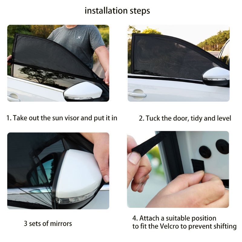 Tấm Che Nắng Cách Nhiệt Dễ Sử Dụng Cho Cửa Sổ Xe Hơi