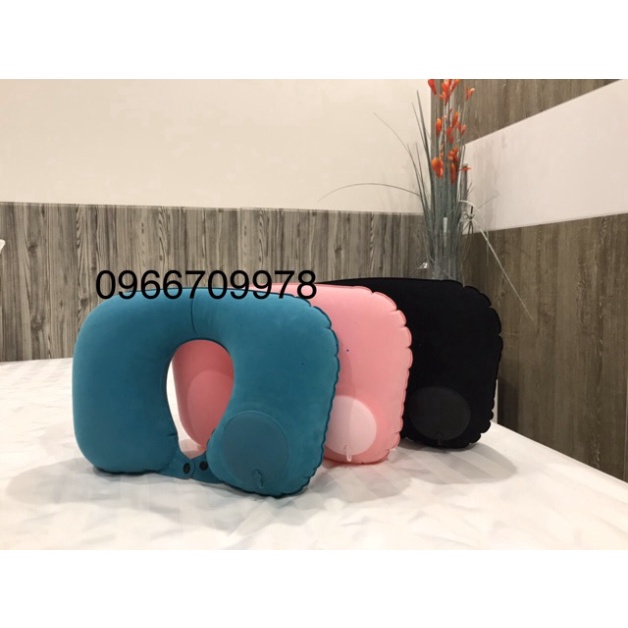Gối hơi chữ u tự bơm siêu tiện