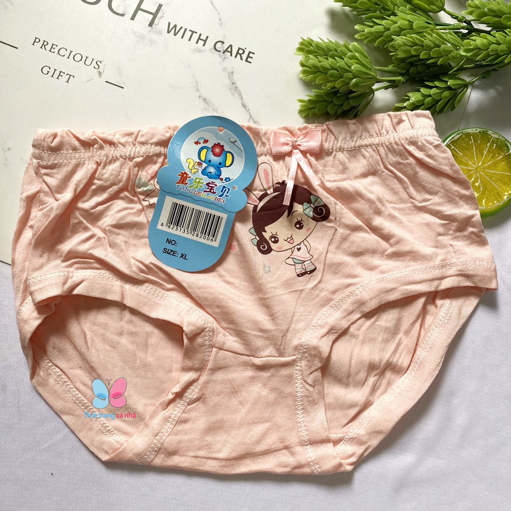 Quần chip tam giác size từ 17kg đến 35kg cho bé gái in cô bé - QC0045