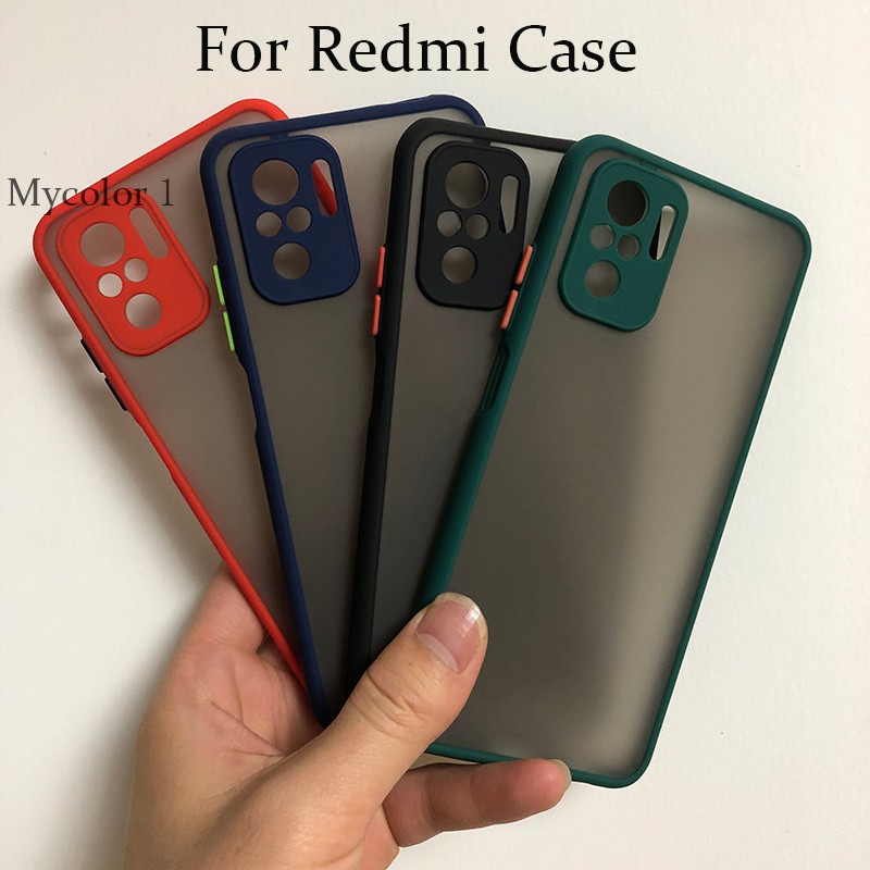 Ốp điện thoại trong suốt nhám chống sốc thời trang cho Redmi 13C 12 12C 11A 10 Note 10 10A 10S 9A 9C 9S 8 Pro 5G 4G 2023 2022