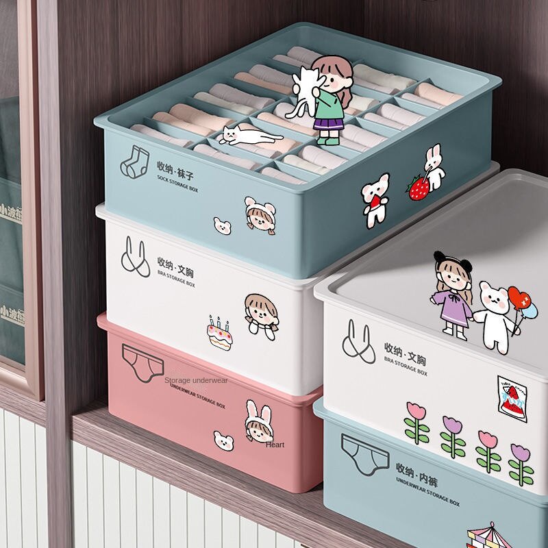Hộp Nhựa 3 Ngăn Đựng Đồ Lót Tiện Lợi