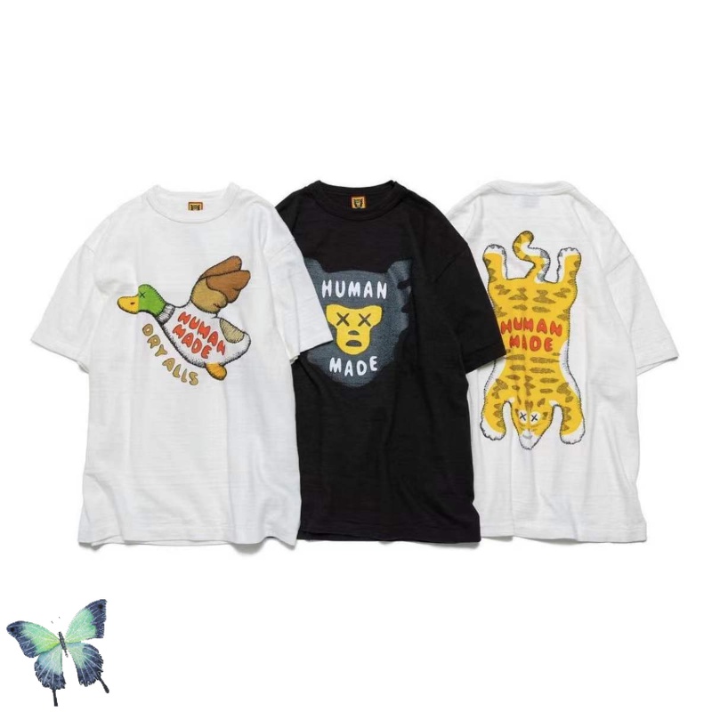 Áo Thun Cotton Tre Tay Ngắn In Chữ HUMAN MADE 22SS Vui Nhộn Cho Nam Và Nữ