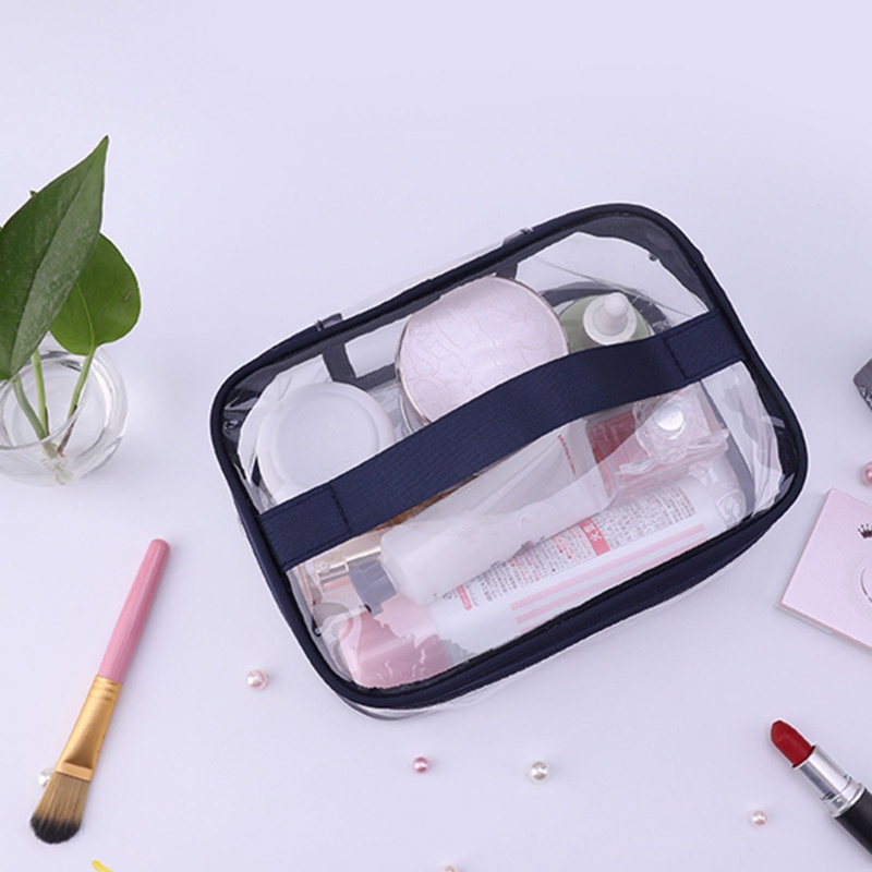 Túi Đựng Mỹ Phẩm Trong Suốt Chống Thấm Nước Có Khóa Kéo Tiện Dụng Mang Đi Du Lịch