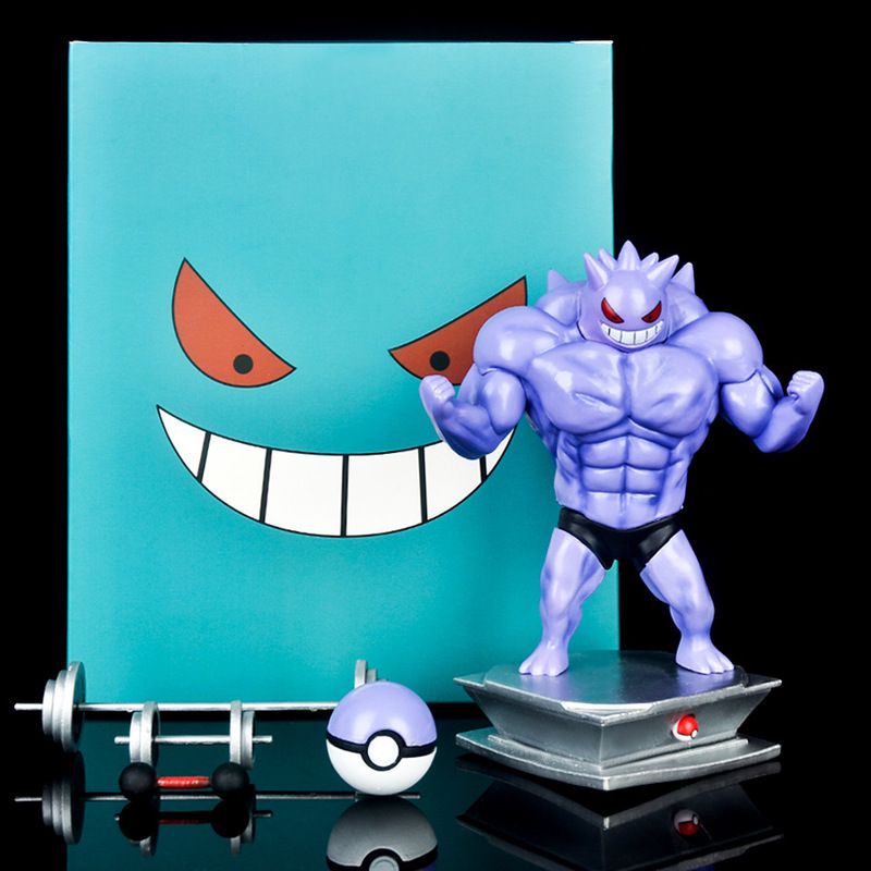 Mô hình đồ chơi Pokemon Pikachu Squirtle Charmander Bulbasaur cơ bắp 6 kiểu