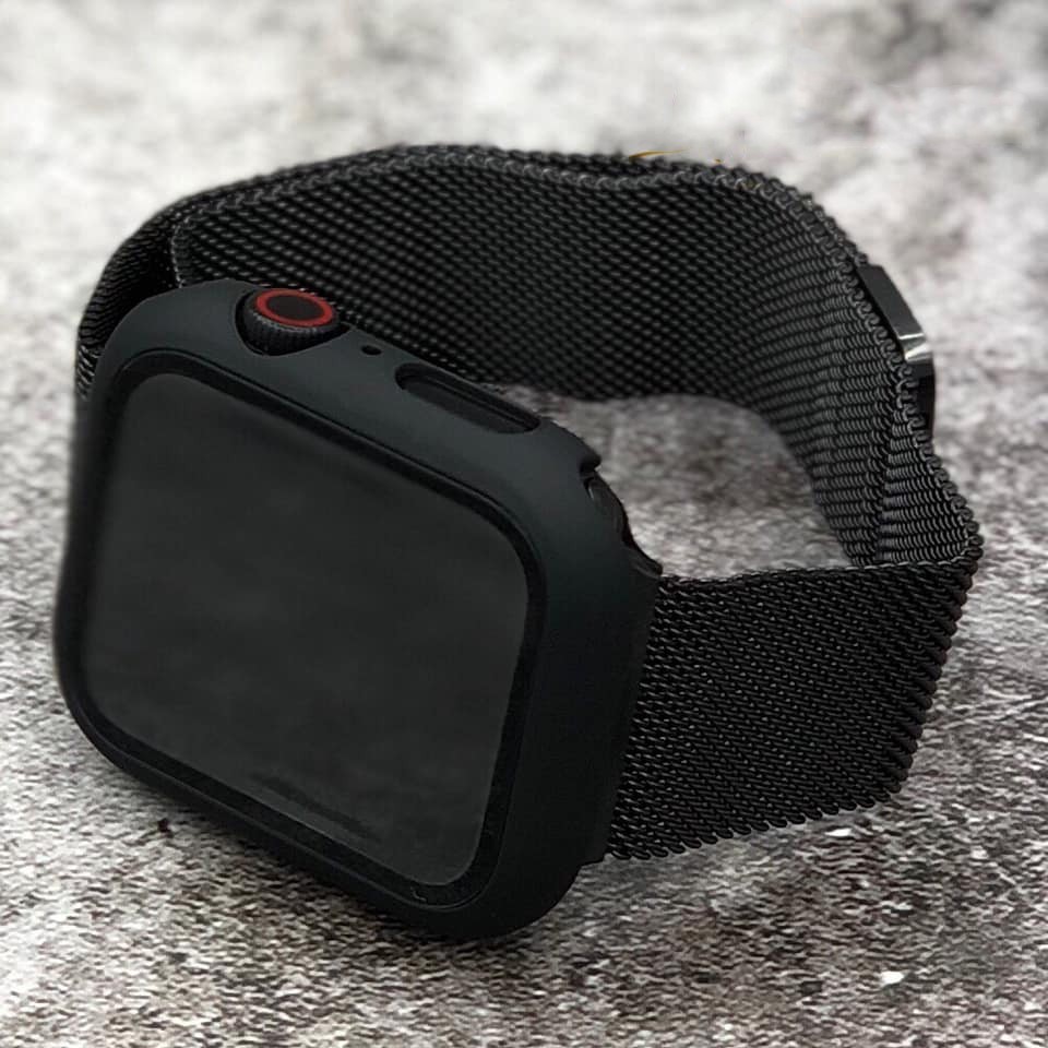 COMBO dây thép Coteetci và ốp liền kính cho Apple Watch đồng Hồ Thông Minh iWatch series 1/2/3/4/5/SE size 38/40/42/44