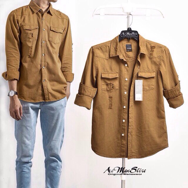 ÁO SƠ MI-DENIM-ROUTINE CAO CẤP-VN-XK
