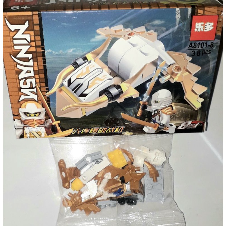 Lắp ráp 1 hộp Ninjago Cưỡi xe và máy bay A8101 có nhiều chi tiết