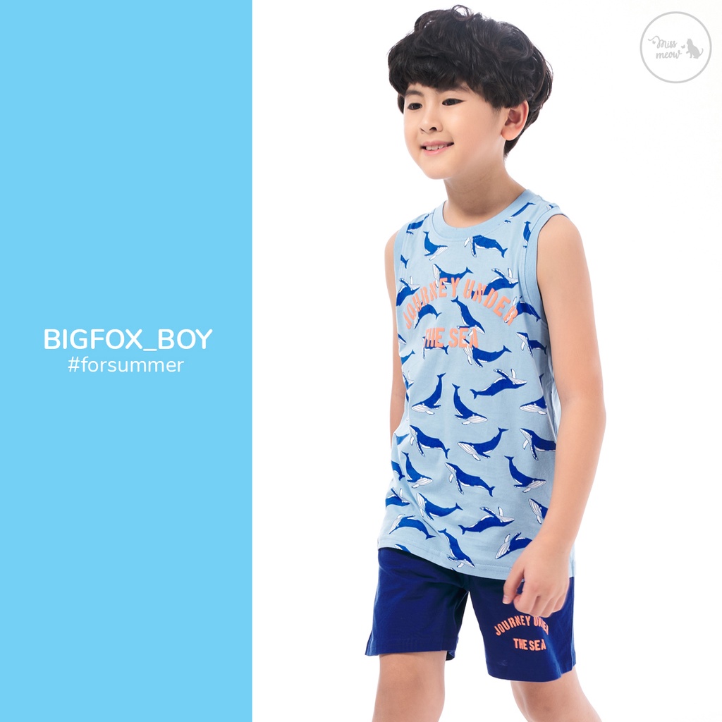 Quần Áo Bé Trai Bigfox Mùa Hè, Bộ Ba Lỗ Chất Cotton In UNDER THE SEA