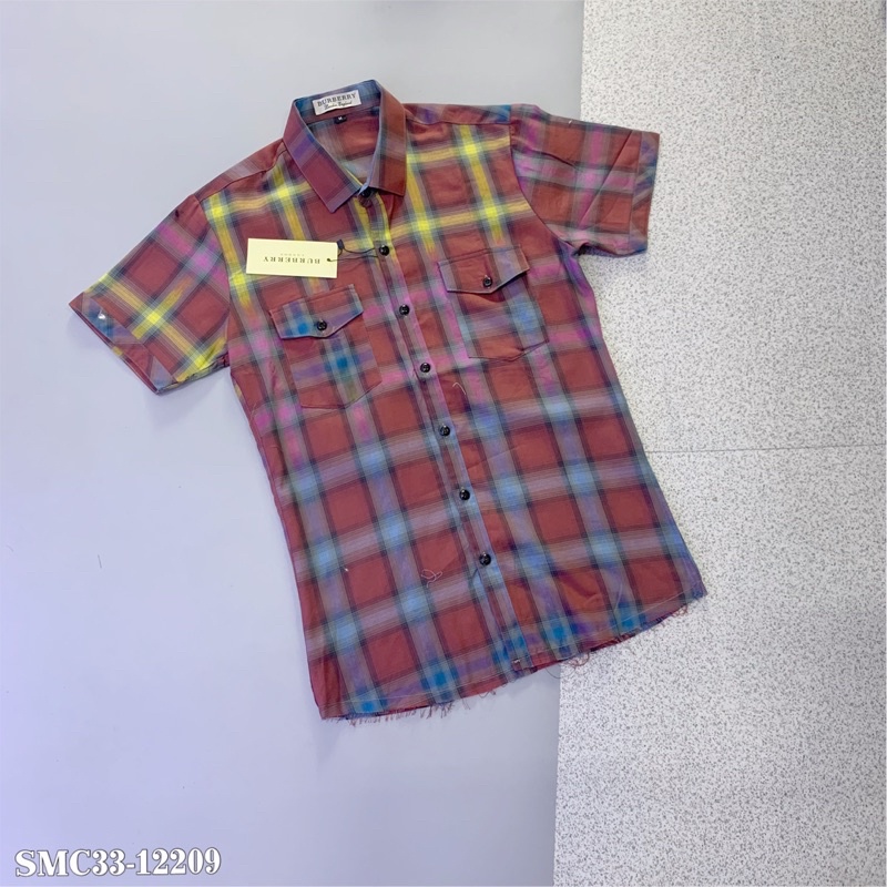 Sơ Mi cộc tay kẻ loang 2 túi ngực SMC33 | BigBuy360 - bigbuy360.vn