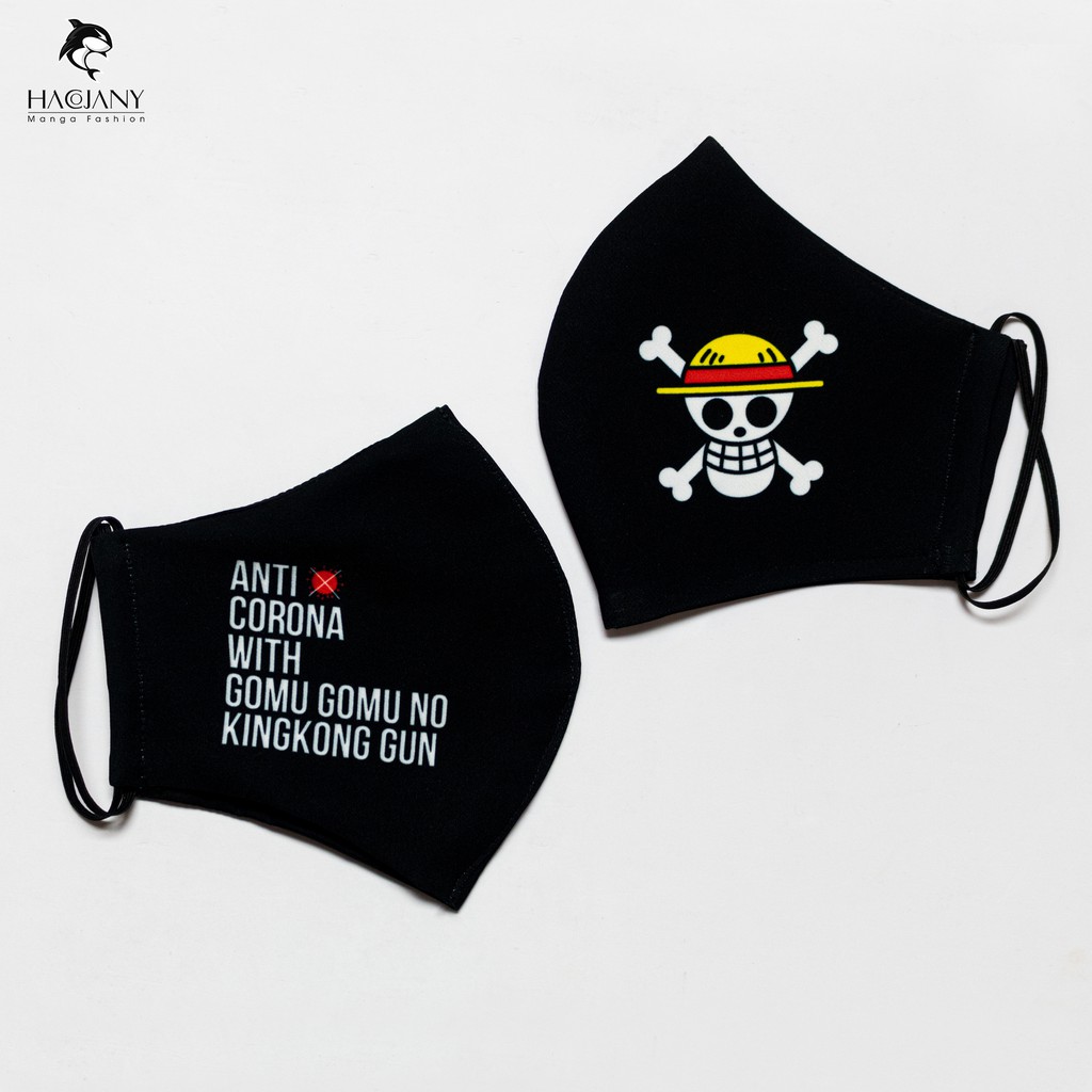 Khẩu trang vải in hình Onepice ❤ Hacojany ❤ Khẩu trang vải 2 lớp ❤ Freesize nam nữ | BigBuy360 - bigbuy360.vn