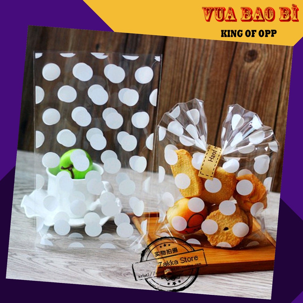 Túi đựng bánh kẹo, bao bì trang trí quà tặng, 100 túi/sp,  kích thước 13*21*4.5 - VUA BAO BÌ
