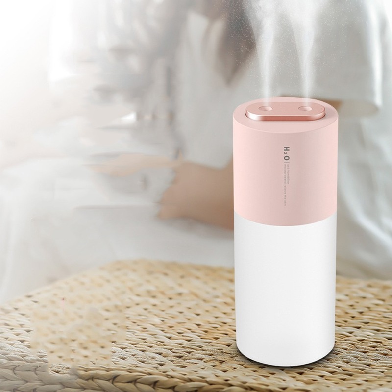 free  2 PC Cotton Sticks 1000/400/260ml Portable Mini Air Humidifier Double Nozzle Cool Mist Aroma Diffuser with Night Light