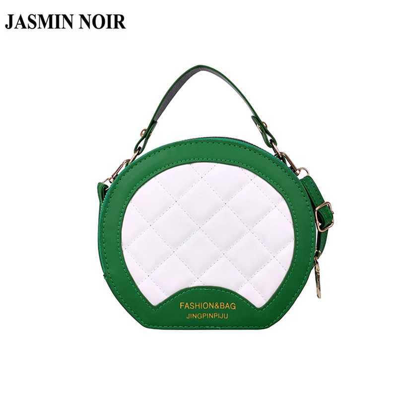 Túi Xách JASMIN NOIR Tròn Họa Tiết Sọc Caro Thiết Kế Đơn Giản Cho Nữ