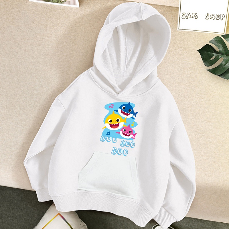 Áo khoác hoodie baby shark gia đình cá mập cực chất đủ size cho bé trai bé gái