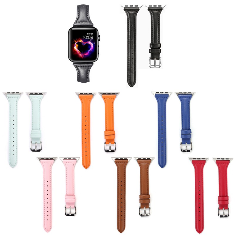 Dây Da Cho Đồng Hồ Thông Minh AP Watch Khóa Thép Thời Trang Sang Trọng Series 1/2/3/4/5/SE/6/7 Size 38-40-41-42-44-45mm