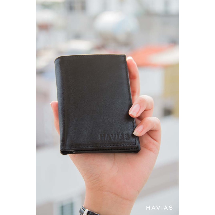 Ví da gấp quà tặng Mini NOTE Wallet HAVIAS 2 màu trendy miễn phí gói quà