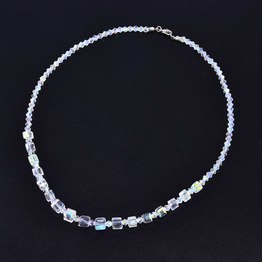 Dây Chuyền Choker Mặt Vuông Đính Đá Đơn Giản Cho Nữ