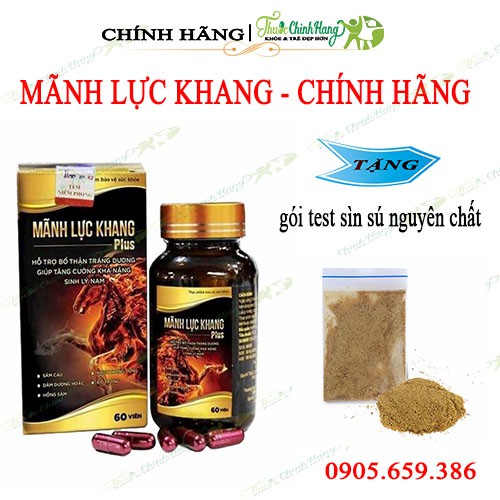 Mãnh Lực Khang Plus - Viên Uống Tăng Cường Sinh Lý Nam Giới Hộp 60 Viên [CHÍNH HÃNG]